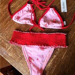 Pink and Red elysiian bikini